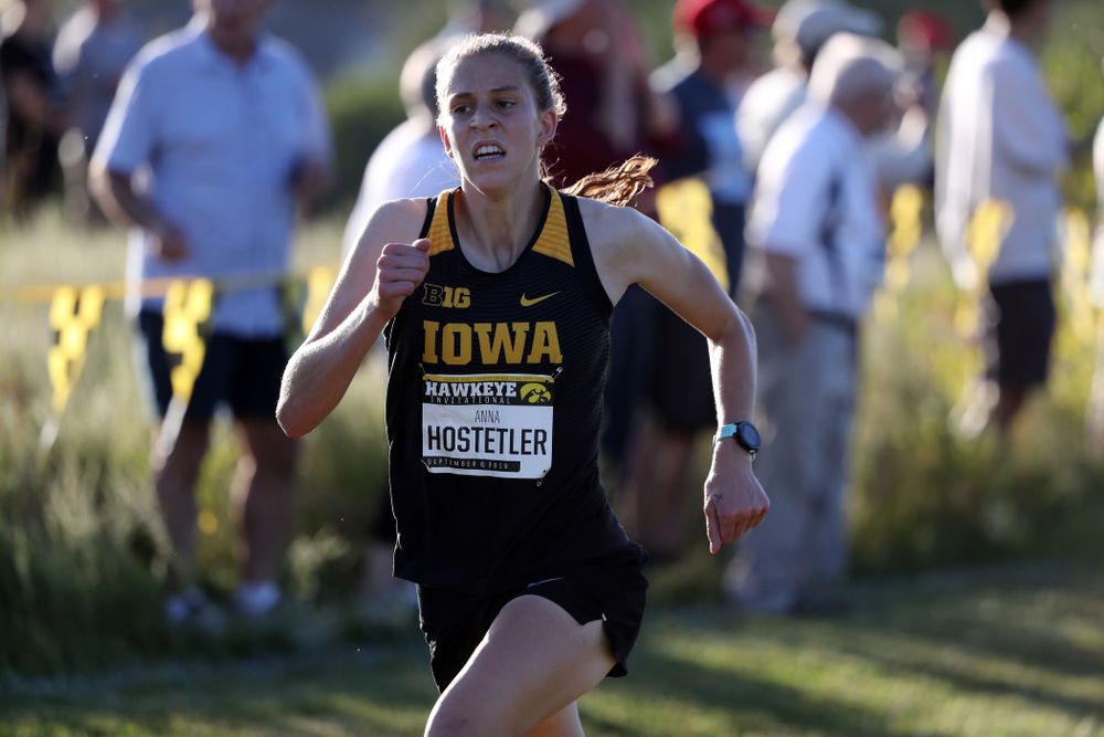IowaÕs Anna Hostetler runs in the 2019 Hawkeye Invitational Friday, September 6, 2019 at the Ashton Cross Country Course. (Brian Ray/hawkeyesports.com)