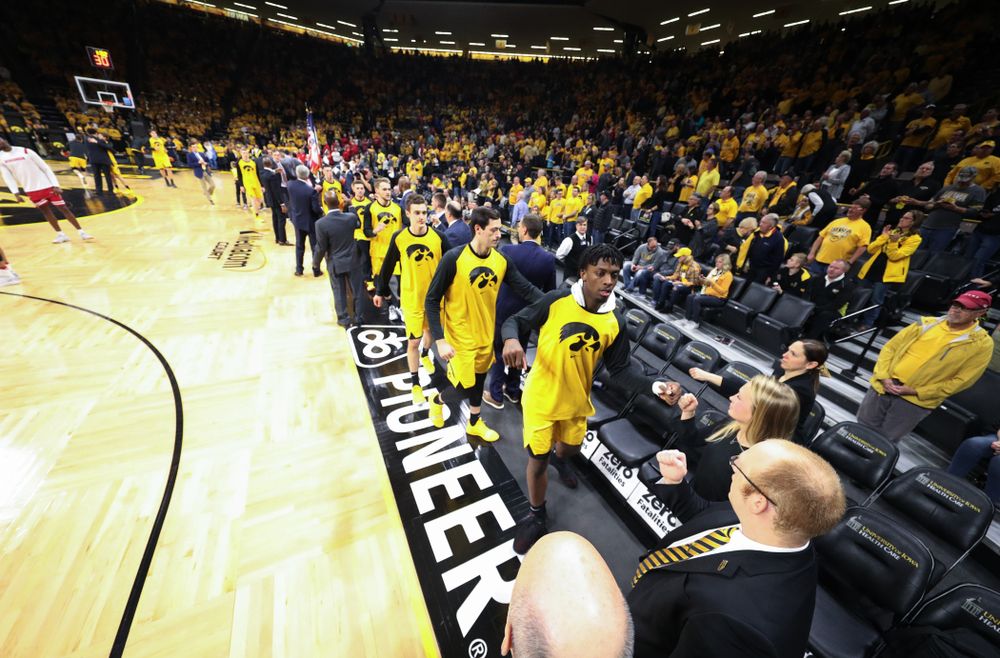 The Iowa Hawkeyes against the Wisconsin Badgers Friday, November 30, 2018 at Carver-Hawkeye Arena. (Brian Ray/hawkeyesports.com)
