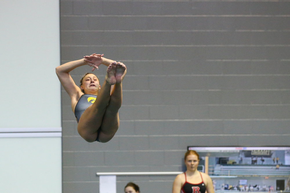Sam Tamborski during Iowa women’s swimming and diving vs Rutgers on Friday, November 8, 2019 at the Campus Wellness and Recreation Center. (Lily Smith/hawkeyesports.com)