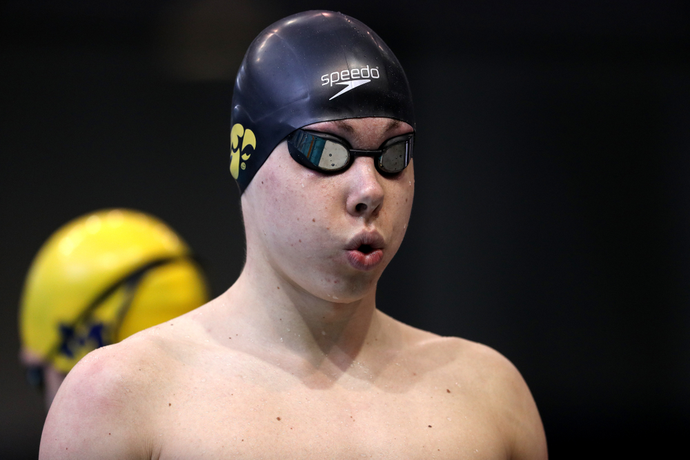 Iowa's Mateusz Arndt swims in the preliminaries of the 500-yard freestyle during the 2019 Big Ten Swimming and Diving Championships Thursday, February 28, 2019 at the Campus Wellness and Recreation Center. (Brian Ray/hawkeyesports.com)