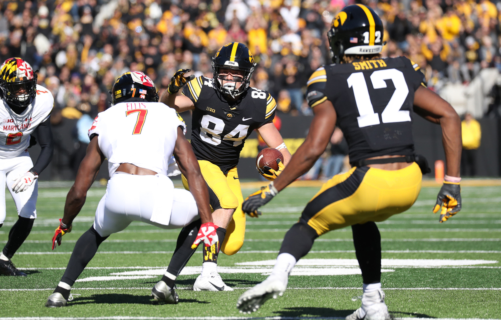 Iowa Hawkeyes wide receiver Nick Easley (84) against the Maryland Terrapins Saturday, October 20, 2018 at Kinnick Stadium (Max Allen/hawkeyesports.com)