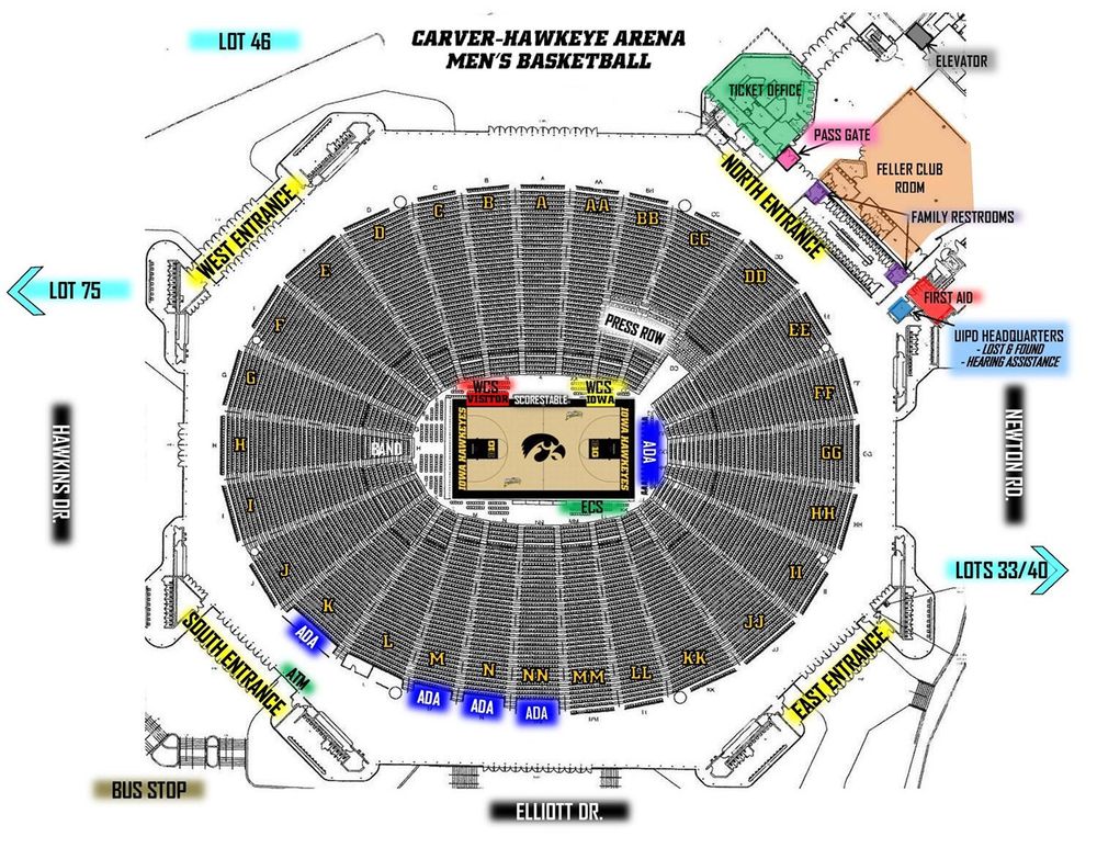 CarverHawkeye Arena Information University of Iowa Athletics