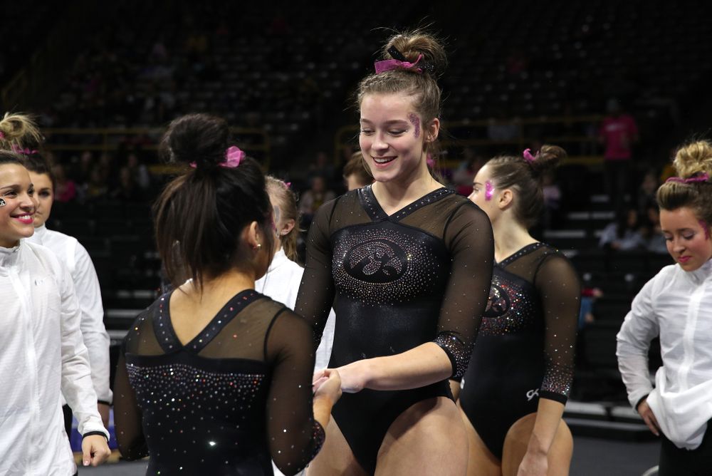 Iowa's Mackenzie Vance competes on the beam during their meet against the Minnesota Golden Gophers Saturday, January 19, 2019 at Carver-Hawkeye Arena. (Brian Ray/hawkeyesports.com)