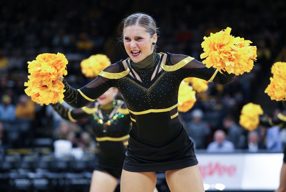 The Iowa Dance Team performs at halftime of the Iowa Hawkeyes game against North Florida Thursday, November 21, 2019 at Carver-Hawkeye Arena. (Brian Ray/hawkeyesports.com)