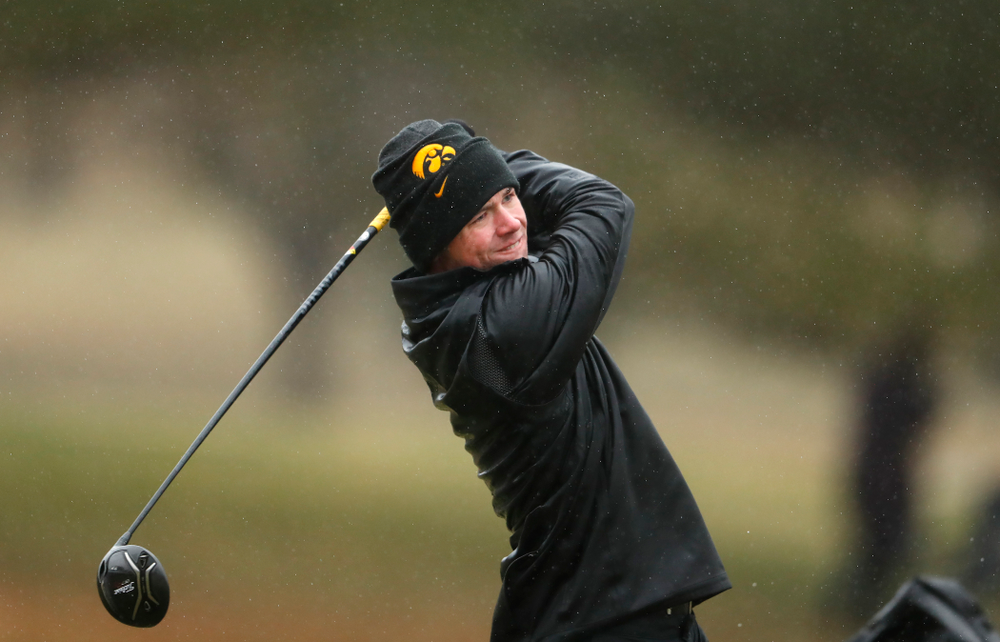 Iowa's Alex Moorman during day two of the 2018 Hawkeye Invitational Friday, April 13, 2018 at Finkbine Golf Course. (Brian Ray/hawkeyesports.com)