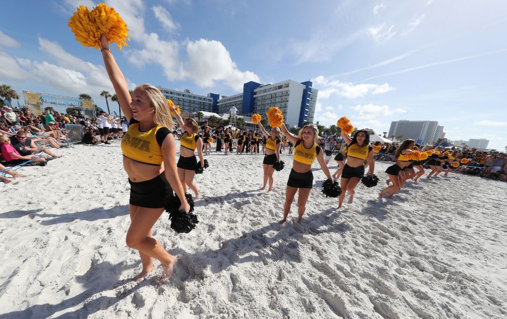 The Iowa Dance Team during the Outback Bowl Beach Day Sunday, December 30, 2018 at Clearwater Beach. (Brian Ray/hawkeyesports.com)