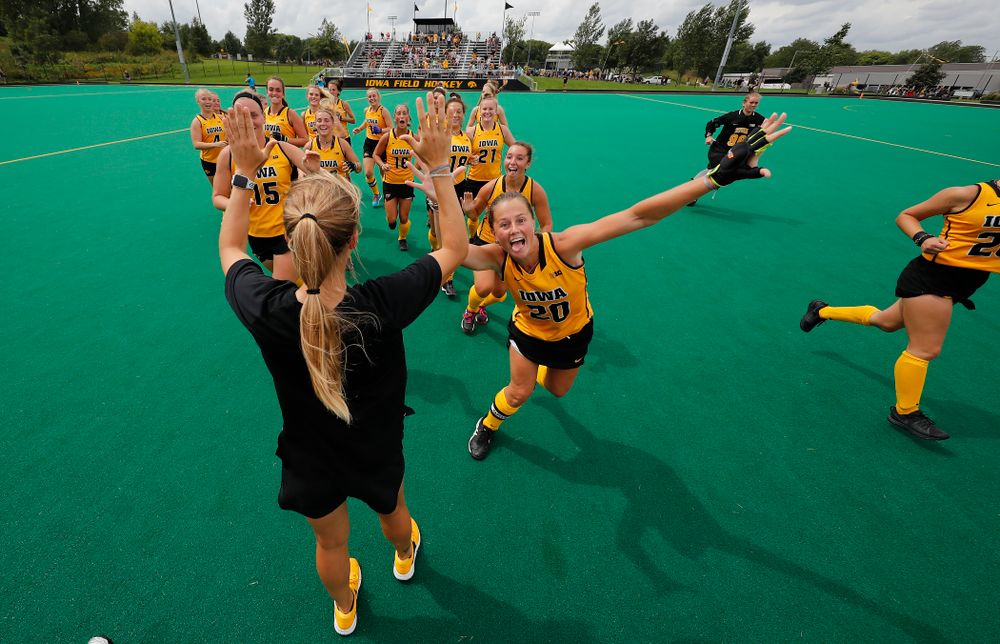 Iowa Hawkeyes Sophie Sunderland (20) against Ball State Sunday, September 2, 2018 at Grant Field. (Brian Ray/hawkeyesports.com)