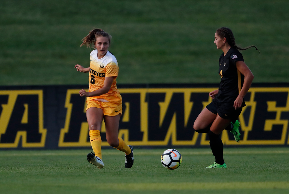 Iowa Hawkeyes Isabella Blackman (6) against the Missouri Tigers Friday, August 17, 2018 at the Iowa Soccer Complex. (Brian Ray/hawkeyesports.com)