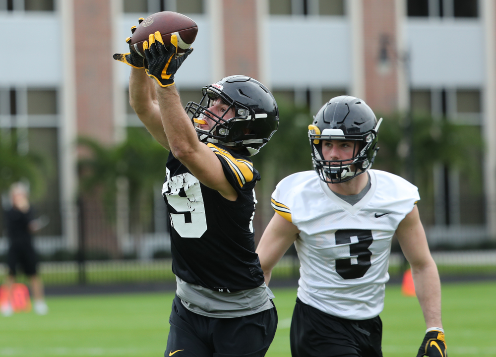 Iowa Hawkeyes wide receiver Nico Ragaini (89) during the team's first Outback Bowl Practice in Florida Thursday, December 27, 2018 at Tampa University. (Brian Ray/hawkeyesports.com)