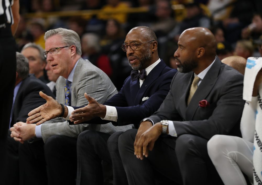 Iowa Hawkeyes assistant coach Sherman Dillard against UW Green Bay Sunday, November 11, 2018 at Carver-Hawkeye Arena. (Brian Ray/hawkeyesports.com)