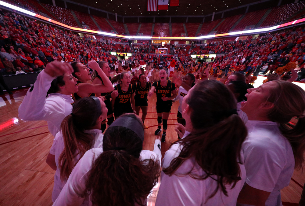 The Iowa Hawkeyes against the Iowa State Cyclones Wednesday, December 11, 2019 at Hilton Coliseum in Ames, Iowa(Brian Ray/hawkeyesports.com)