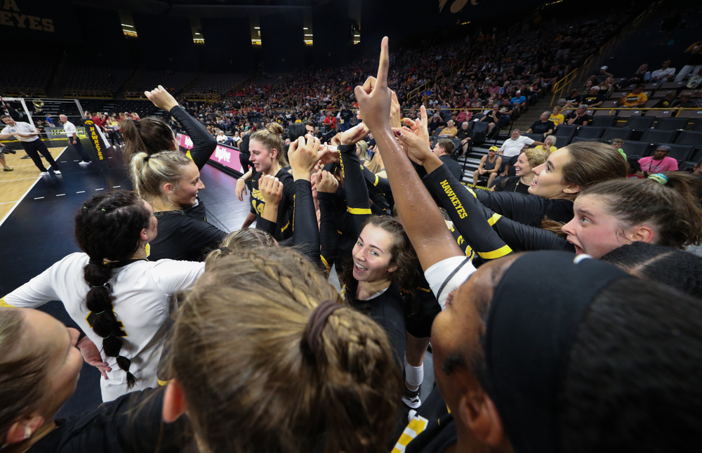 The Iowa Hawkeyes against the Iowa State Cyclones Saturday, September 21, 2019 at Carver-Hawkeye Arena. (Brian Ray/hawkeyesports.com)