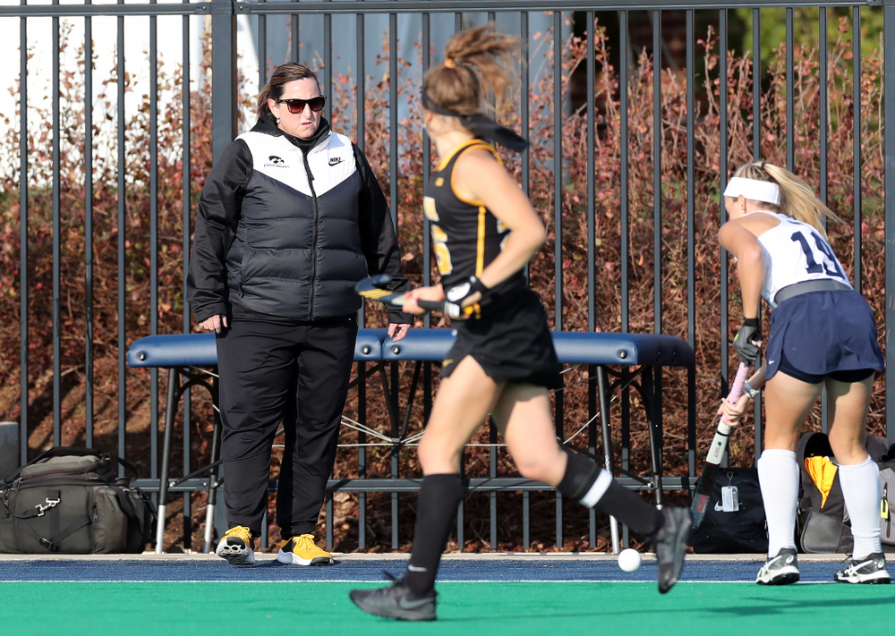 Iowa Hawkeyes head coach Lisa Cellucci against Penn State in the 2019 Big Ten Field Hockey Tournament Championship Game Sunday, November 10, 2019 in State College. (Brian Ray/hawkeyesports.com)