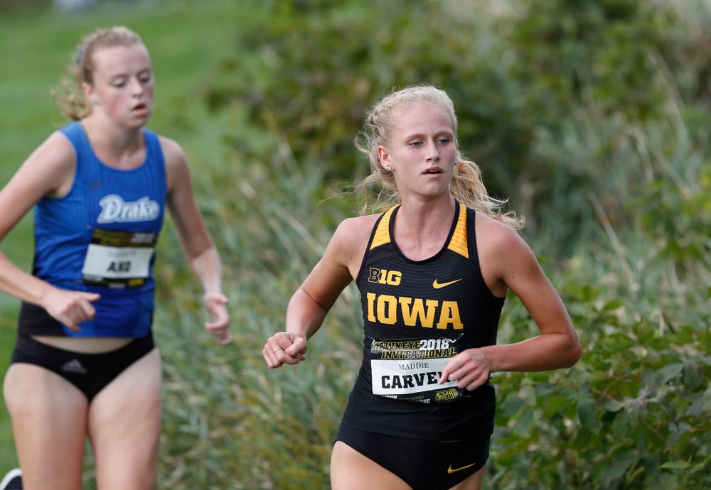 Maddie Carver during the Hawkeye Invitational Friday, August 31, 2018 at the Ashton Cross Country Course. (Brian Ray/hawkeyesports.com)