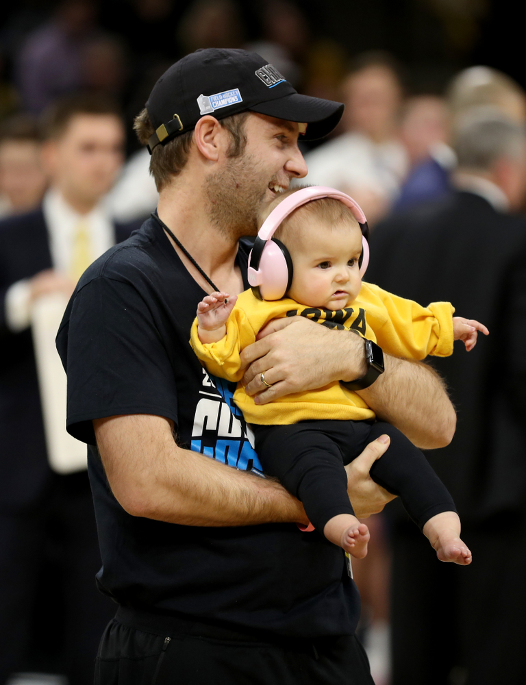Assistant Coach Michael Boal and the Iowa Field Hockey team are recognized during the Iowa Hawkeyes game against the Ohio State Buckeyes Thursday, February 20, 2020 at Carver-Hawkeye Arena. (Brian Ray/hawkeyesports.com)