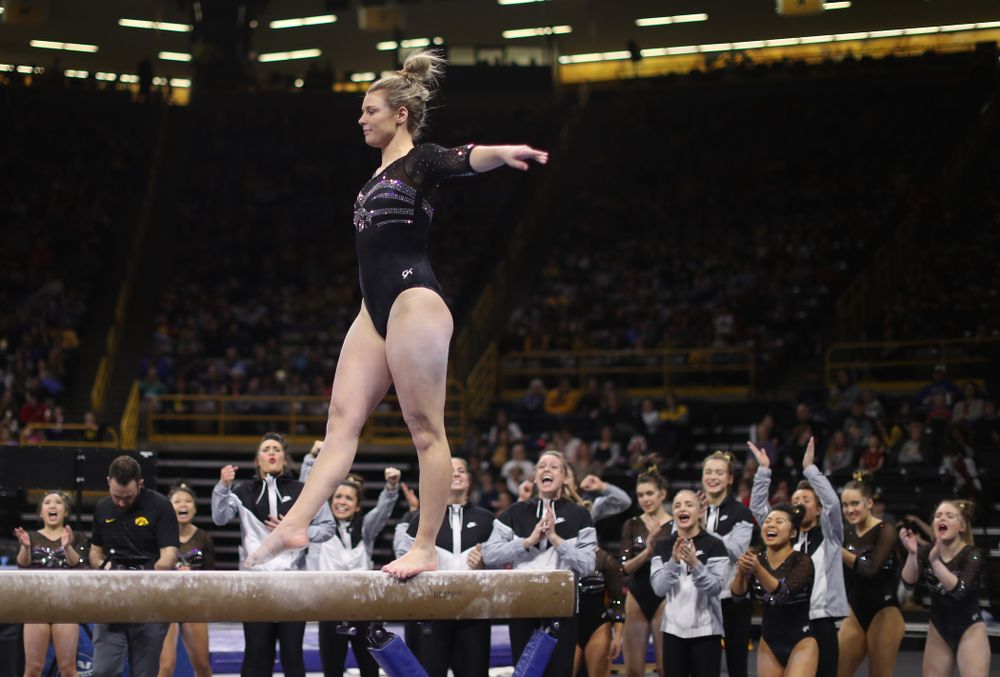 The Iowa Hawkeyes against the Iowa State Cyclones Friday, March 1, 2019 at Carver-Hawkeye Arena. (Brian Ray/hawkeyesports.com)