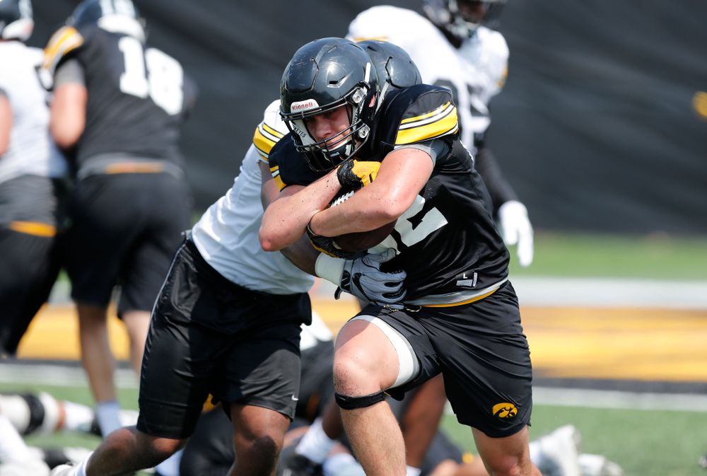 Iowa Hawkeyes running back Samson Evans (22) during fall camp practice No. 9 Friday, August 10, 2018 at the Kenyon Practice Facility. (Brian Ray/hawkeyesports.com)