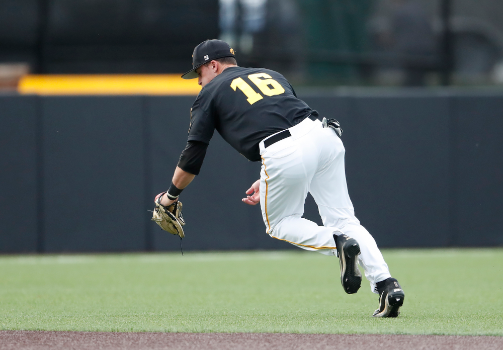 Tanner Wetrich against the Ontario Blue Jays Friday, September 21, 2018 at Duane Banks Field. (Brian Ray/hawkeyesports.com)