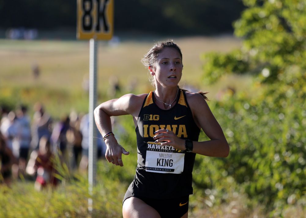 IowaÕs Mallory King runs in the 2019 Hawkeye Invitational Friday, September 6, 2019 at the Ashton Cross Country Course. (Brian Ray/hawkeyesports.com)
