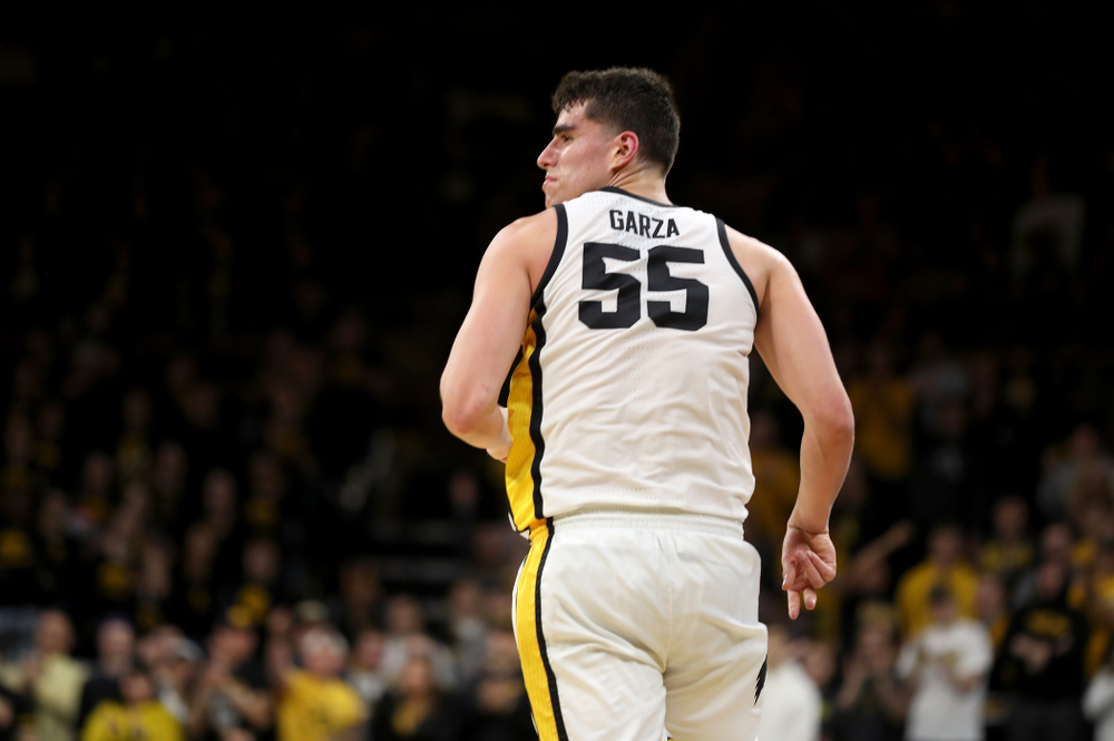 Iowa Hawkeyes forward Luka Garza (55) against the Purdue Boilermakers Tuesday, March 3, 2020 at Carver-Hawkeye Arena. (Brian Ray/hawkeyesports.com)