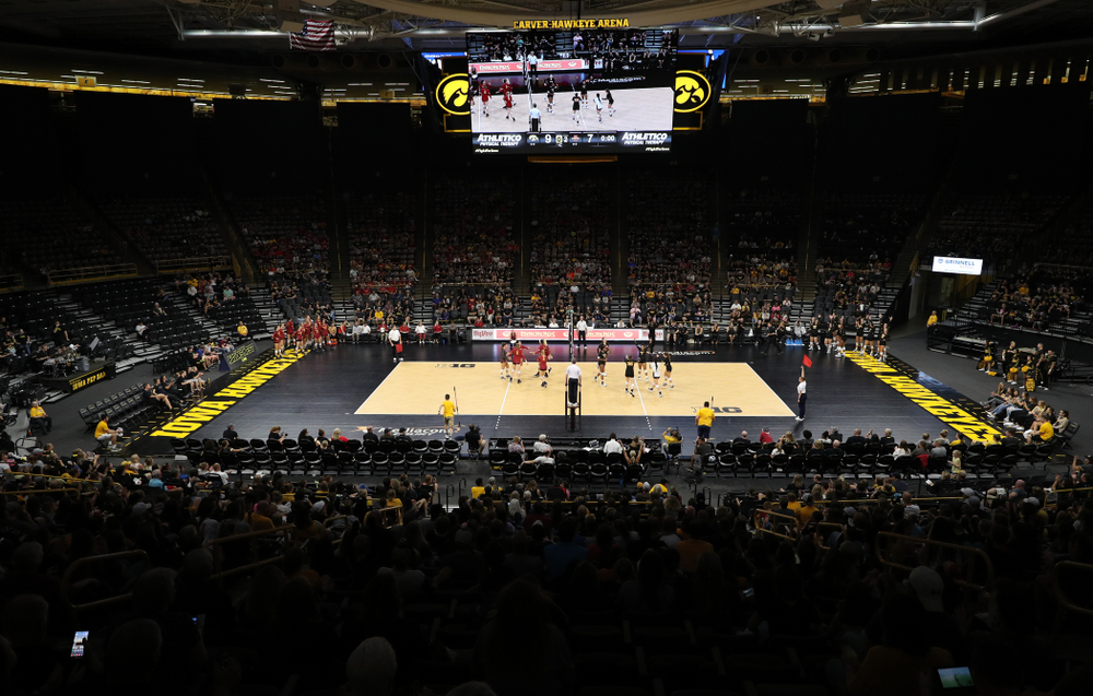 against the Iowa State Cyclones Saturday, September 21, 2019 at Carver-Hawkeye Arena. (Brian Ray/hawkeyesports.com)