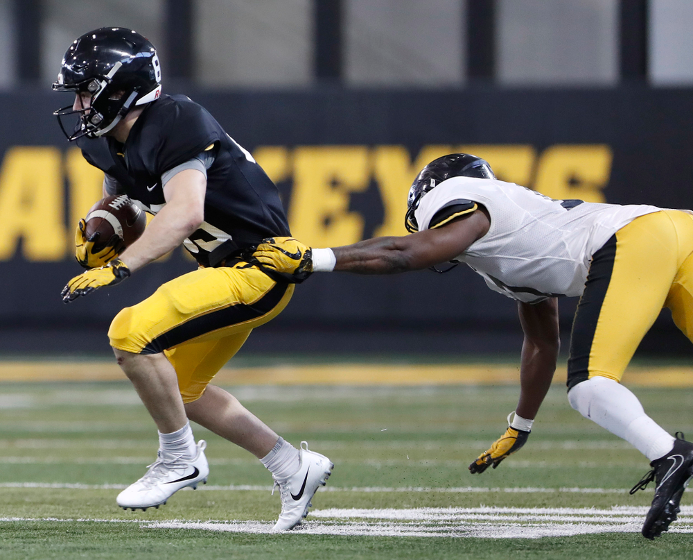 Nico Ragaini -- University of Iowa spring football practice No. 6 on March 31, 2018, in Iowa City, Iowa. (Darren Miller/hawkeyesports.com)