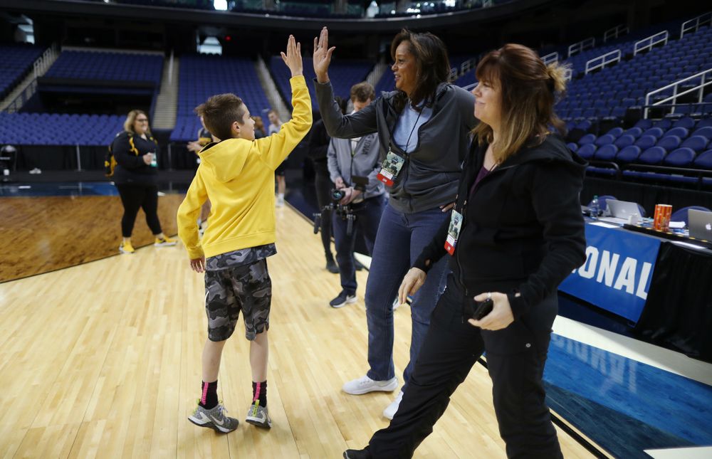 Big Ten Boy Jack Jensen-Fitzpatrick during practice and media before the regional final of the 2019 NCAA Women's College Basketball Tournament against the Baylor Bears Sunday, March 31, 2019 at Greensboro Coliseum in Greensboro, NC.(Brian Ray/hawkeyesports.com)