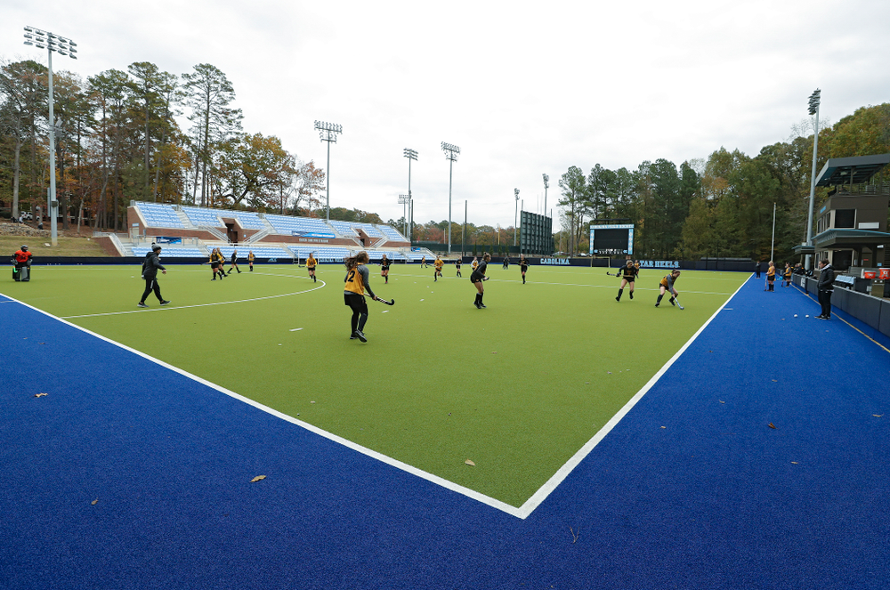 The Iowa Hawkeyes during their practice at Karen Shelton Stadium in Chapel Hill, N.C. on Thursday, Nov 14, 2019. (Stephen Mally/hawkeyesports.com)