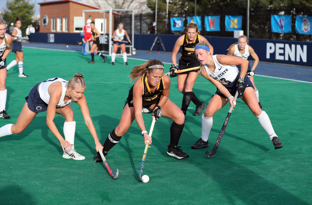 Iowa Hawkeyes Sophie Sunderland (20) against Penn State in the 2019 Big Ten Field Hockey Tournament Championship Game Sunday, November 10, 2019 in State College. (Brian Ray/hawkeyesports.com)