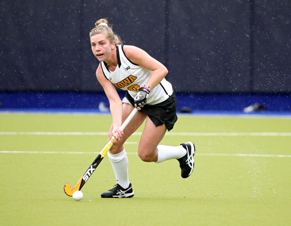 Iowa’s Nikki Freeman (8) moves with the ball during the second quarter of their NCAA Tournament First Round match against Duke at Karen Shelton Stadium in Chapel Hill, N.C. on Friday, Nov 15, 2019. (Stephen Mally/hawkeyesports.com)