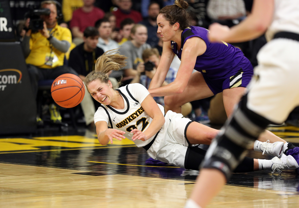 Iowa Hawkeyes guard Kathleen Doyle (22) against North Alabama Thursday, November 14, 2019 at Carver-Hawkeye Arena. (Brian Ray/hawkeyesports.com)