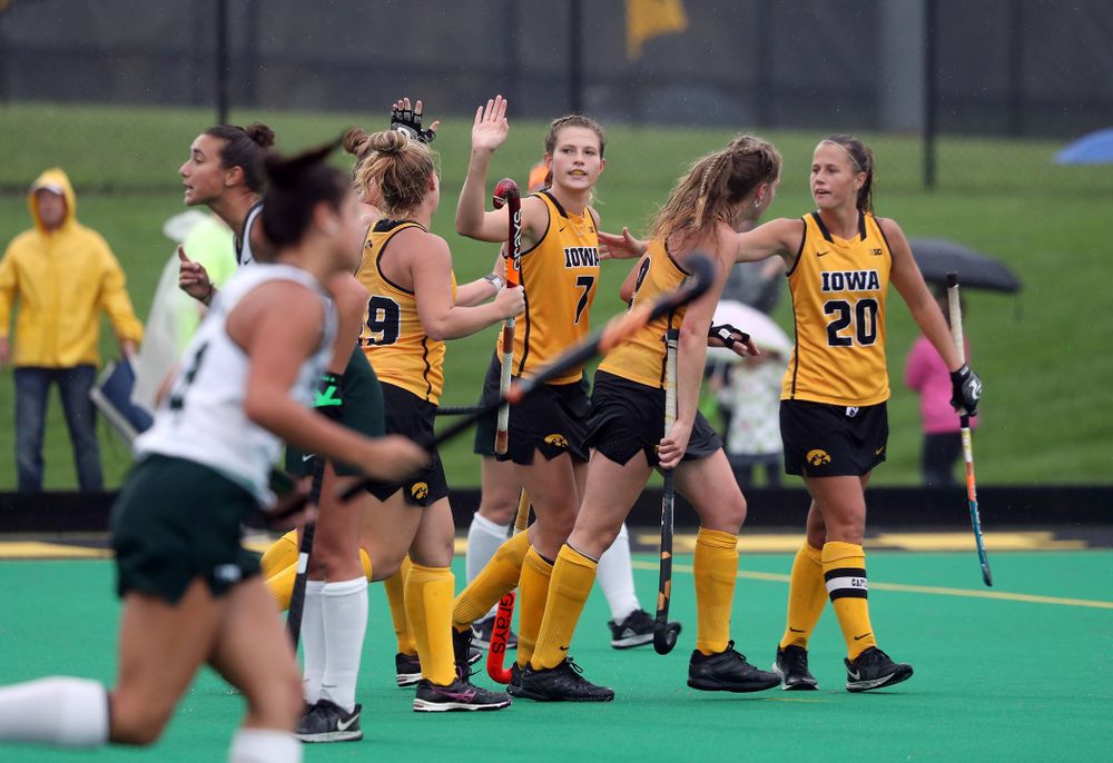 Iowa Hawkeyes Ellie Holley (7) against the Michigan State Spartans Sunday, September 29, 2019 at Grant Field. (Brian Ray/hawkeyesports.com)