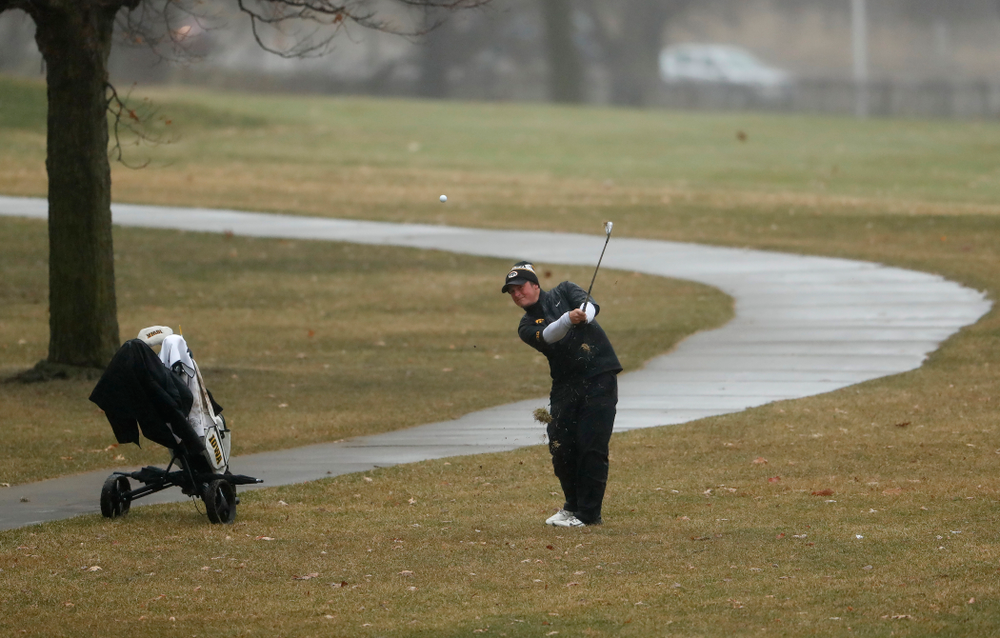 Iowa's Alex Schaake during day two of the 2018 Hawkeye Invitational Friday, April 13, 2018 at Finkbine Golf Course. (Brian Ray/hawkeyesports.com)