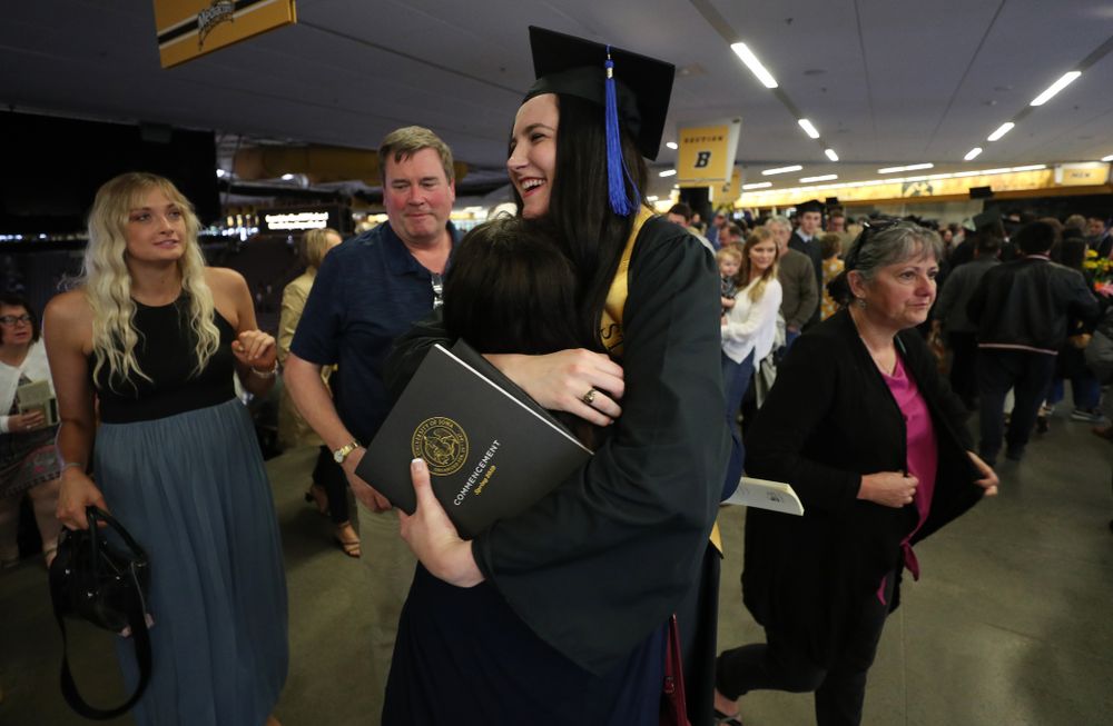 Iowa WomenÕs BasketballÕs Megan Gustafson during the Tippie College of Business spring commencement Saturday, May 11, 2019 at Carver-Hawkeye Arena. (Brian Ray/hawkeyesports.com)
