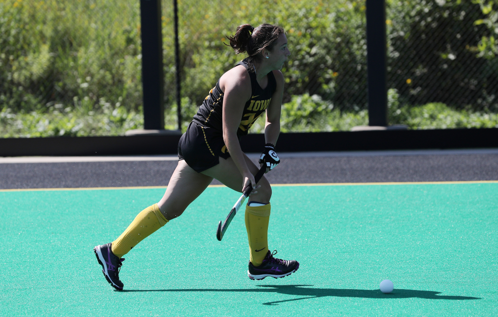 Iowa Hawkeyes defenseman Cat Nicholson (24) during the teamÕs annual media day Friday, August 23, 2019 at Grant Field. (Brian Ray/hawkeyesports.com)