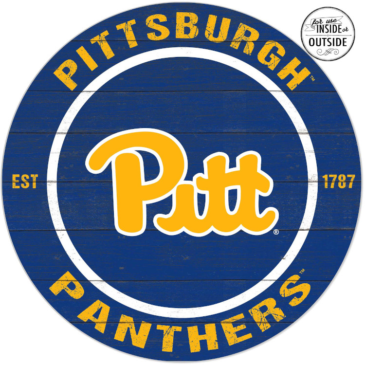 Pitt Panthers Logo Circle In Outdoor Sign Pittsburgh Panthers