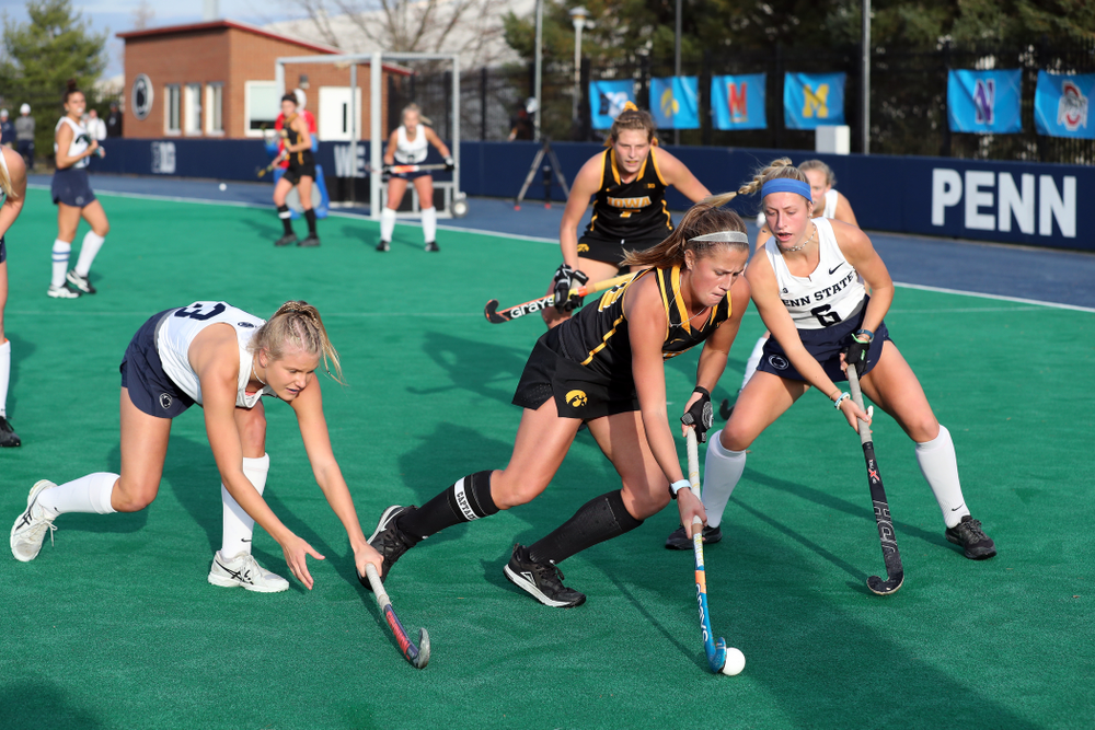 Iowa Hawkeyes Sophie Sunderland (20) against Penn State in the 2019 Big Ten Field Hockey Tournament Championship Game Sunday, November 10, 2019 in State College. (Brian Ray/hawkeyesports.com)