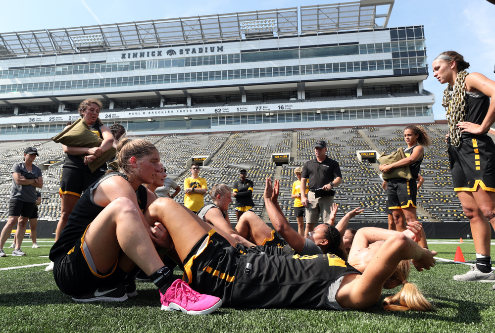The Iowa WomenÕs Basketball Team participates in the The Program Tuesday, September 17, 2019 at Kinnick Stadium (Brian Ray/hawkeyesports.com)