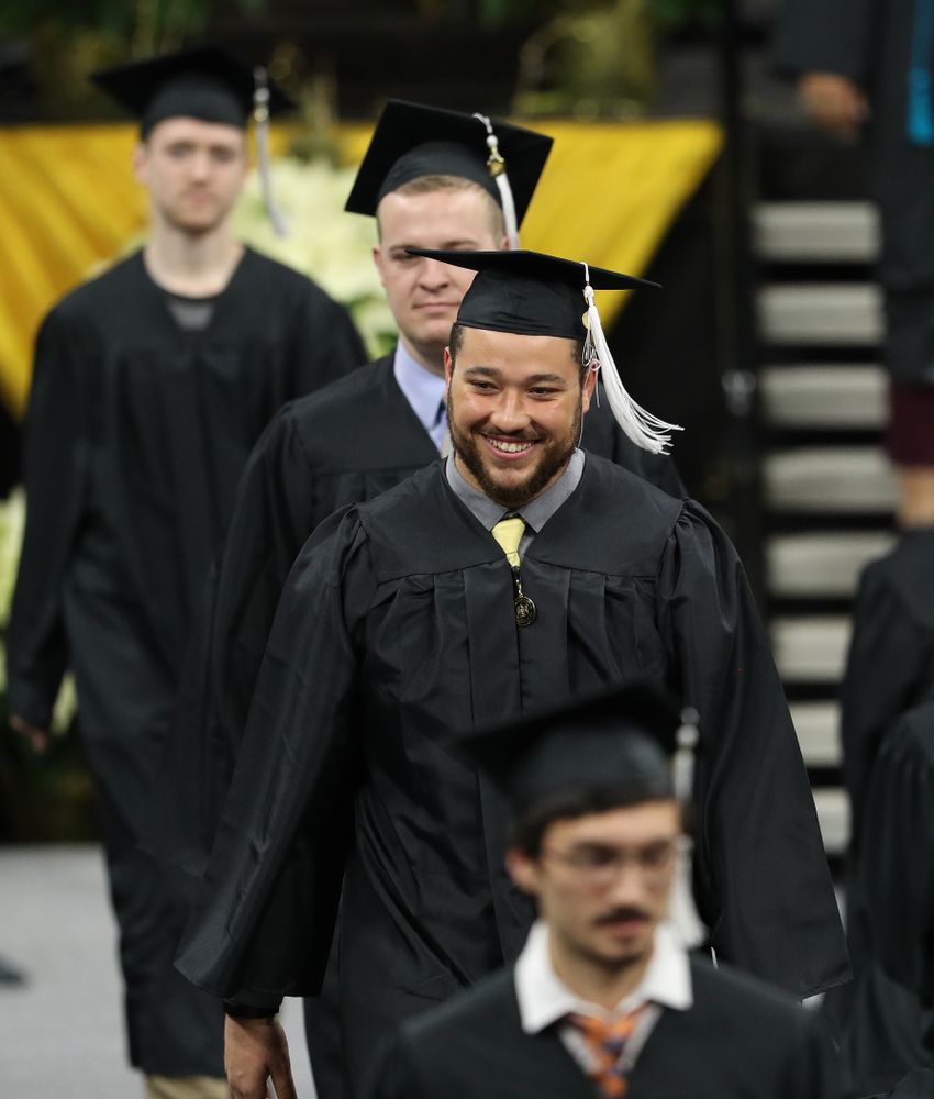 Iowa Football's Dalton Ferguson during the Fall Commencement Ceremony Saturday, December 15, 2018 at Carver-Hawkeye Arena. (Brian Ray/hawkeyesports.com)