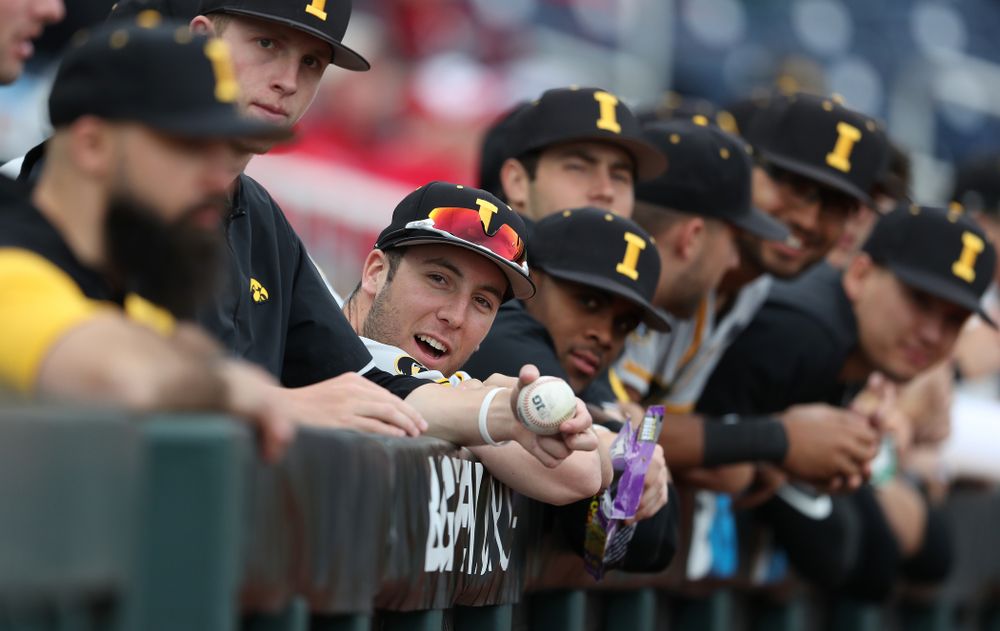 Iowa Hawkeyes Connor McCaffery (30) against the Indiana Hoosiers in the first round of the Big Ten Baseball Tournament Wednesday, May 22, 2019 at TD Ameritrade Park in Omaha, Neb. (Brian Ray/hawkeyesports.com)