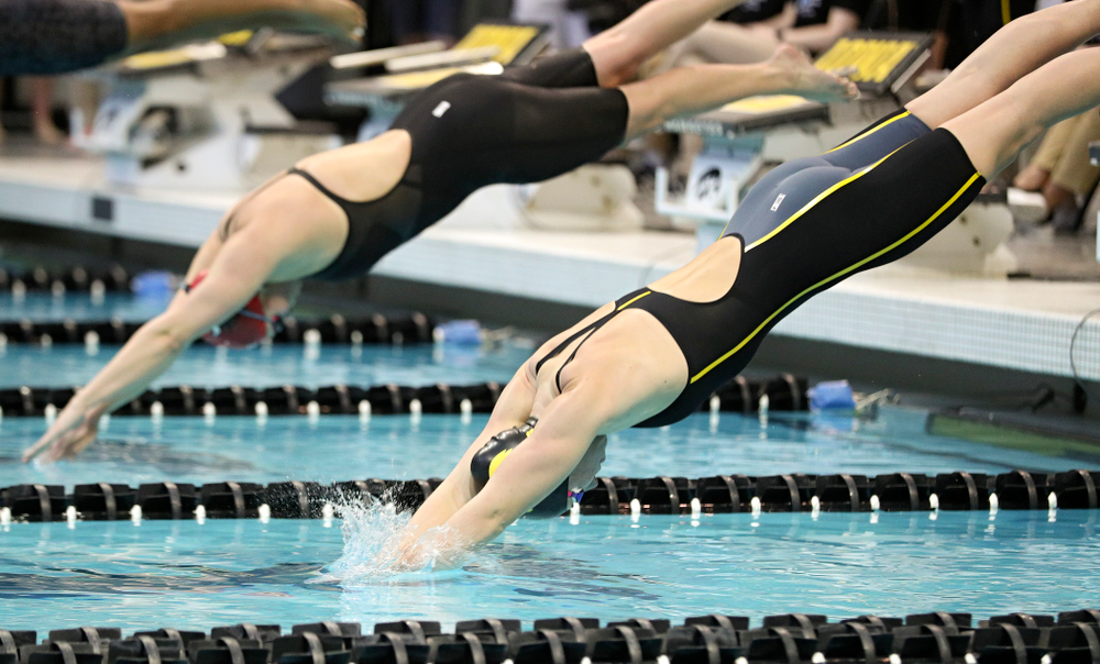 Iowa’s Zoe Mekus swims in the women’s 200 yard breaststroke preliminary event during the 2020 Women’s Big Ten Swimming and Diving Championships at the Campus Recreation and Wellness Center in Iowa City on Saturday, February 22, 2020. (Stephen Mally/hawkeyesports.com)