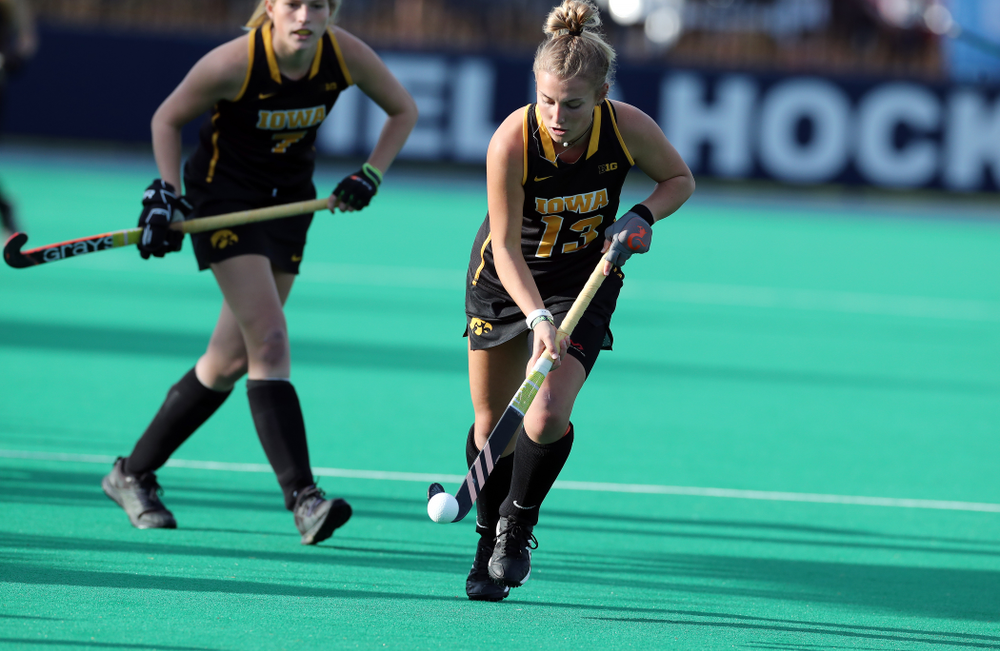 Iowa Hawkeyes forward Leah Zellner (13) against Penn State in the 2019 Big Ten Field Hockey Tournament Championship Game Sunday, November 10, 2019 in State College. (Brian Ray/hawkeyesports.com)