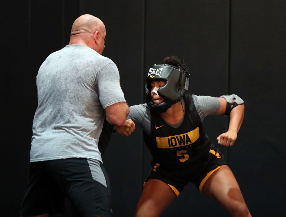 The Iowa WomenÕs Basketball Team participates in the The Program Wednesday, September 18, 2019 at Kinnick Stadium (Brian Ray/hawkeyesports.com)