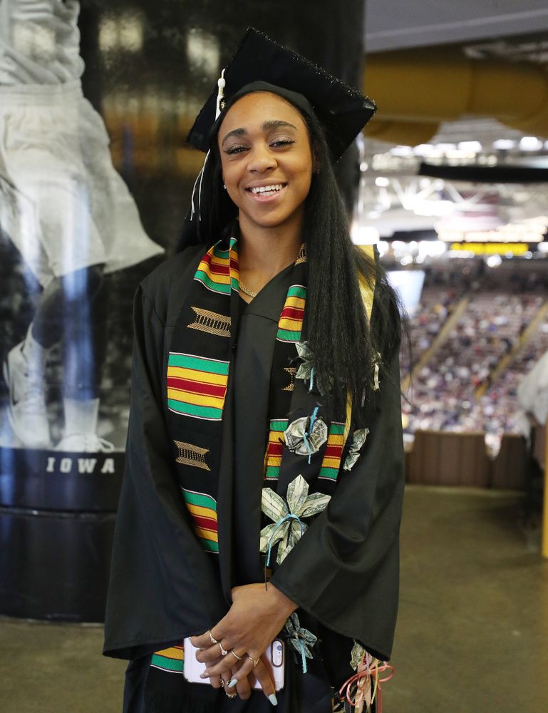 Track and Field's Briana Guillory during the Fall Commencement Ceremony Saturday, December 15, 2018 at Carver-Hawkeye Arena. (Brian Ray/hawkeyesports.com)
