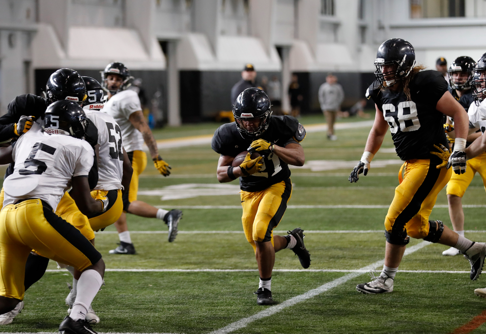 Iowa Hawkeyes running back Ivory Kelly-Martin (21) Wednesday, April 4, 2018 at the Hansen Football Performance Center. (Brian Ray/hawkeyesports.com)