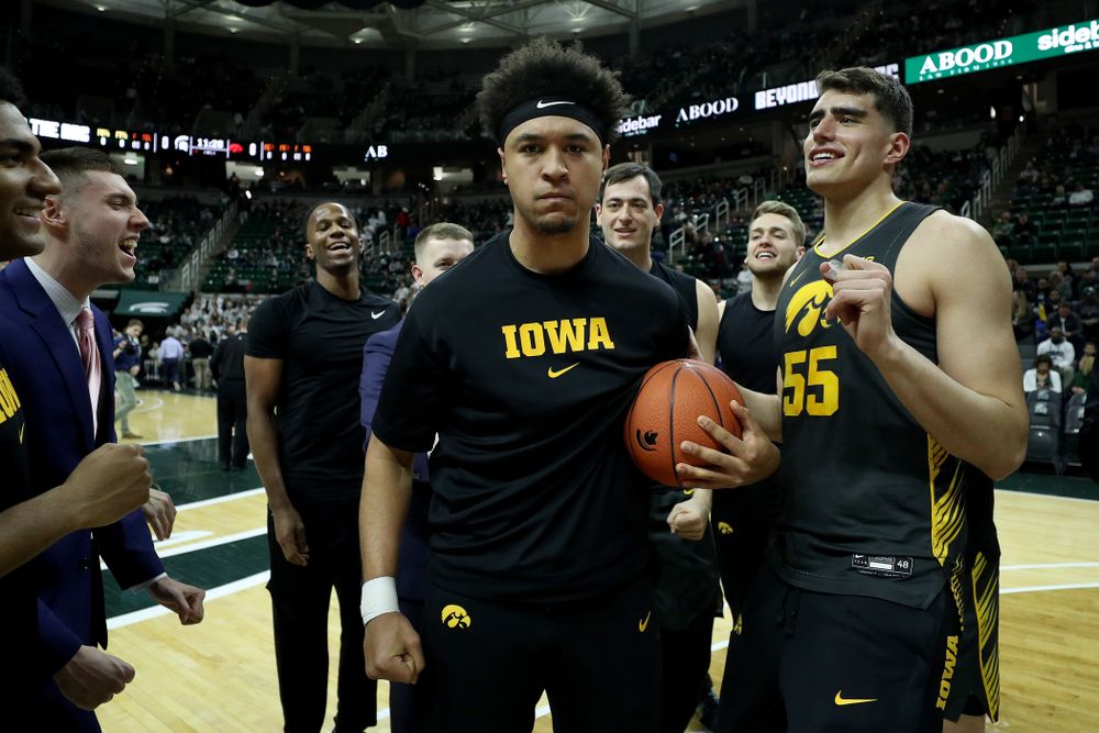 Iowa Hawkeyes forward Cordell Pemsl (35) against Michigan State Tuesday, February 25, 2020 at the Breslin Center in East Lansing, MI. (Brian Ray/hawkeyesports.com)