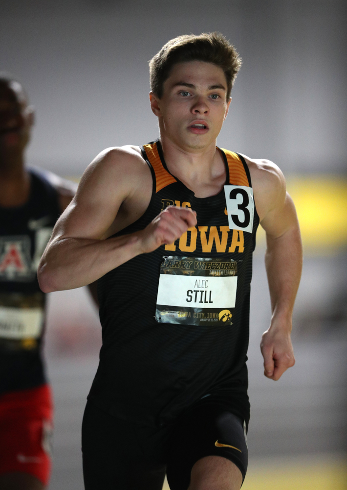 Iowa's Alec Still runs the 600 meter premier during the 2019 Larry Wieczorek Invitational Friday, January 18, 2019 at the Hawkeye Tennis and Recreation Center. (Brian Ray/hawkeyesports.com)