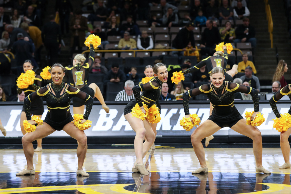 The Iowa Dance Team performs at halftime of the Iowa Hawkeyes game against North Florida Thursday, November 21, 2019 at Carver-Hawkeye Arena. (Brian Ray/hawkeyesports.com)