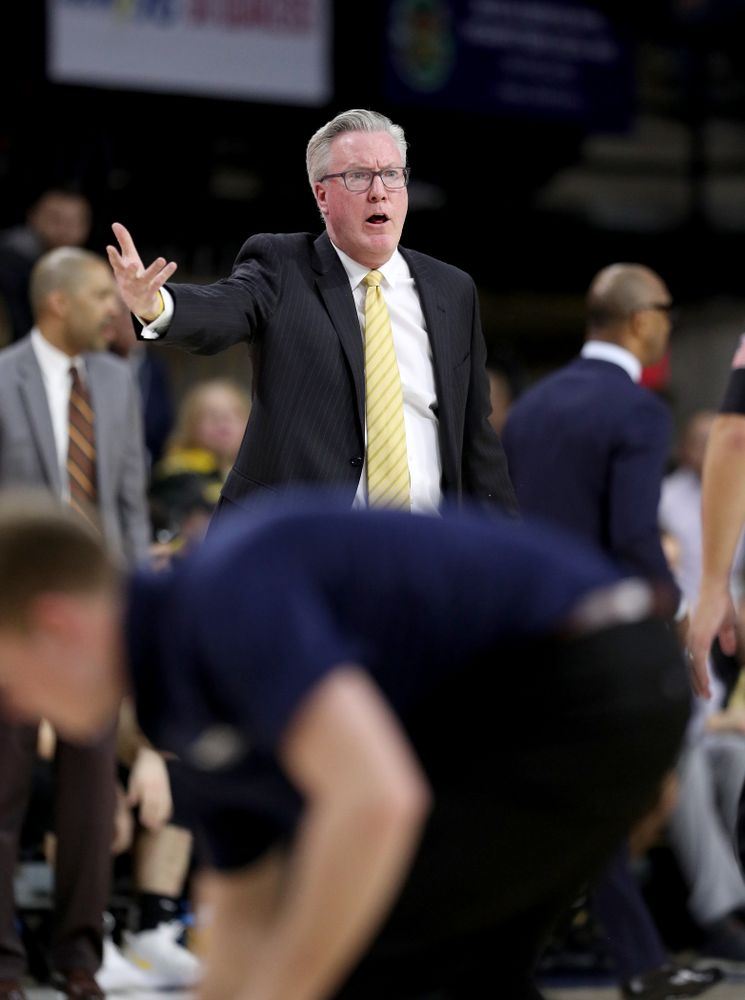 Iowa Hawkeyes head coach Fran McCaffery against Penn State Saturday, January 4, 2020 at the Palestra in Philadelphia. (Brian Ray/hawkeyesports.com)