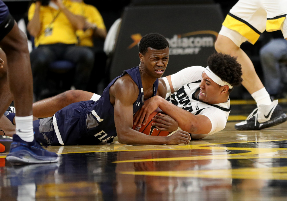 Iowa Hawkeyes forward Cordell Pemsl (35) against North Florida Thursday, November 21, 2019 at Carver-Hawkeye Arena. (Brian Ray/hawkeyesports.com)